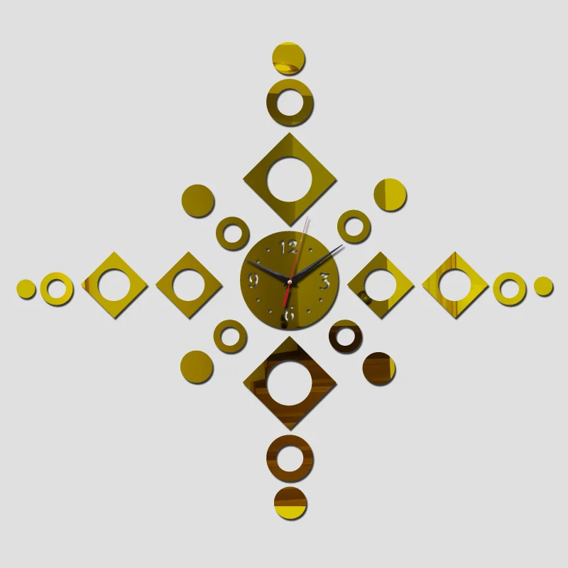 Горячая продажа доставка diy модные зеркальные комнатные настенные часы для