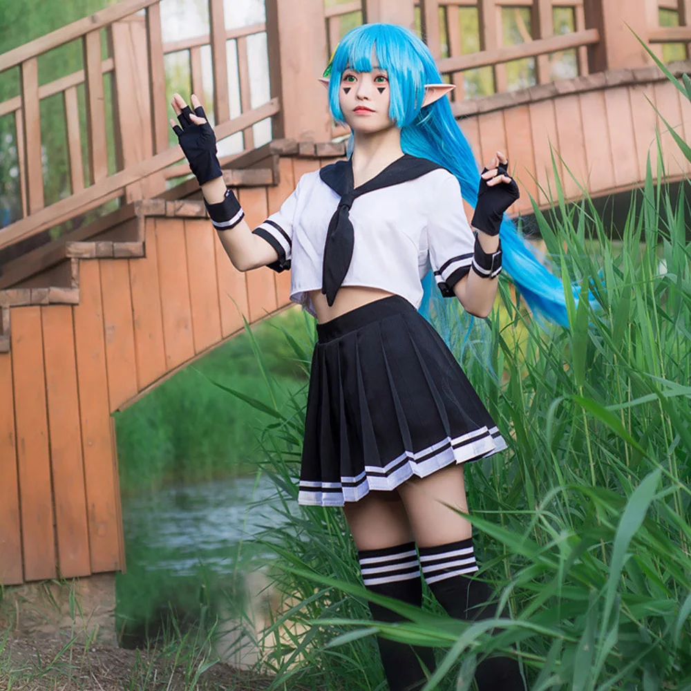 VEVEFHUANG Anime мир аоту cosplay Anlijie lemon cos мультфильм JK японская школьная форма Harajuku Сейлор