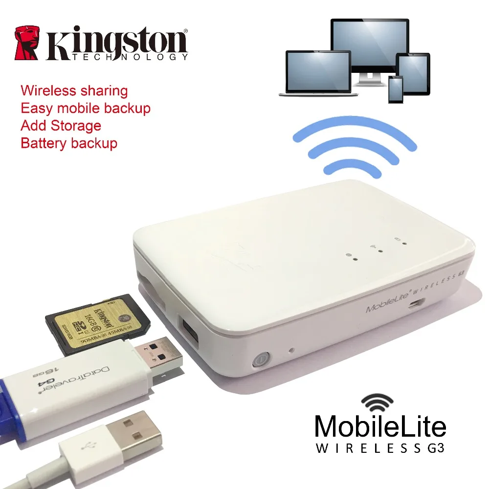 Беспроводной кардридер Kingston многофункциональный Wi-Fi передатчик беспроводное