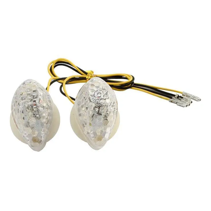 Прозрачный СВЕТОДИОДНЫЙ утапливаемый сигнал поворота для мотоцикла Подходит Honda