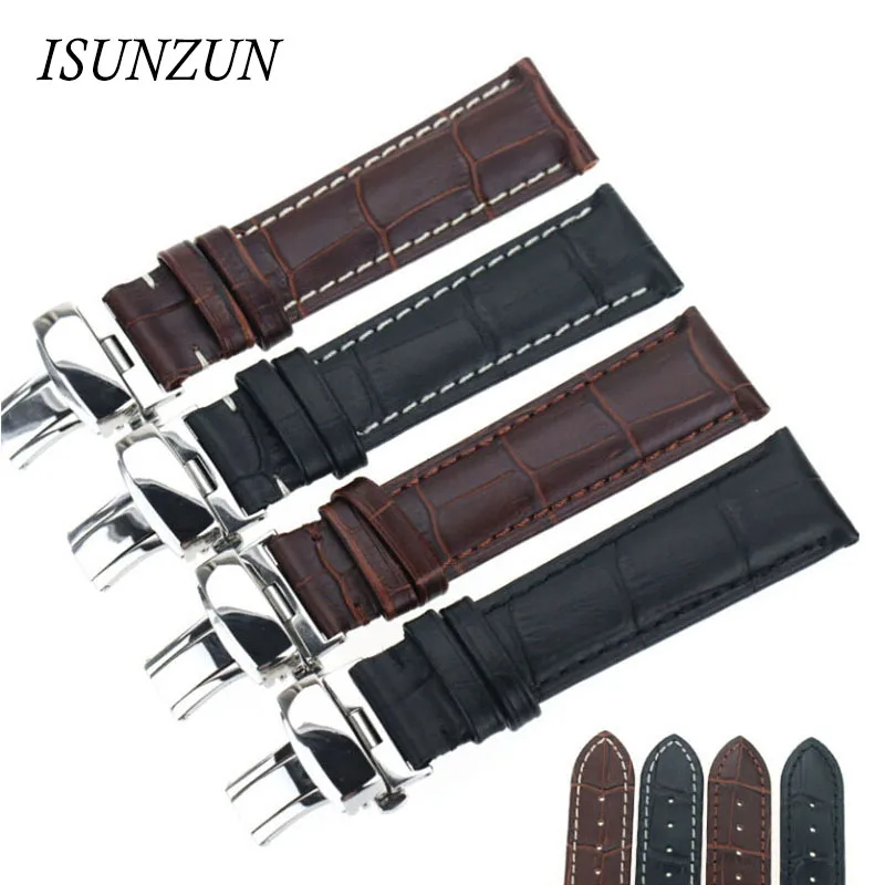 Ремешок ISUNZUN мужской из натуральной кожи универсальный кожаный браслет с