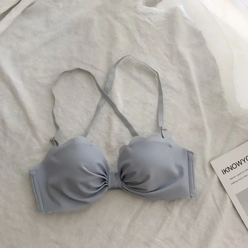 Бесшовные бюстгальтеры нижнее белье 2019 новые милые корейские модные однотонные
