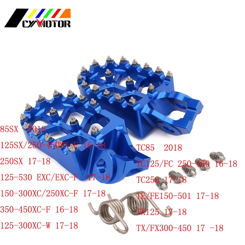 6 ЧПУ мотоцикл подножки мотоцикла подножек для KXF CRF CR TC TE TX FX YZ YZF WR WRF 85 125 150 250 426 450 с героями мультфильма «Холодное сердце», X FX L, M - Цвет: 6