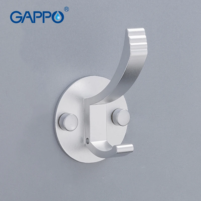 

GAPPO Robe Hooks space aluminum silver wall mounted clothes hook hat hooks kitchen hooks living room hanging door rear hook