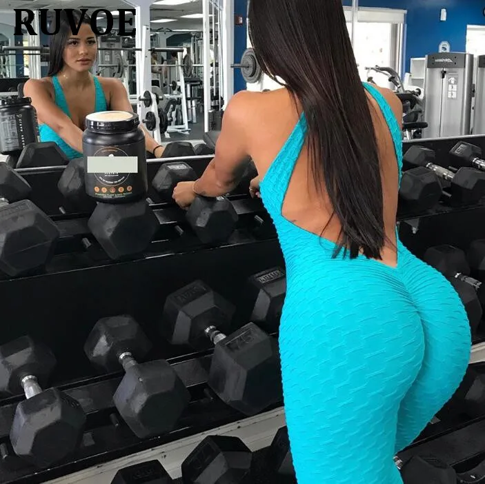 Sports Jumpsuits Backless Sportswear Fitness Tight Women's Tracksuits Sport Running Set Sets Workout Clothes Gym Clothing | Женская