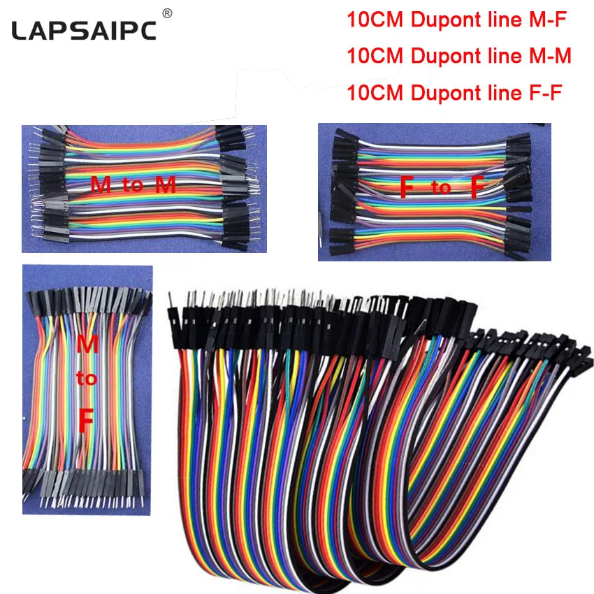 

Lapsaipc jumper wire line For Arduino male to male cable ,male to female, female to female line 10cm 1P diameter 2.54mm 40pin