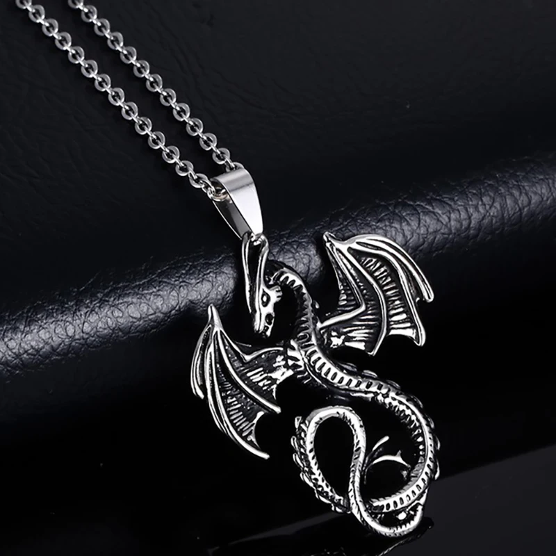 Ювелирные изделия из нержавеющей стали дракон кулон мужчины панк личности