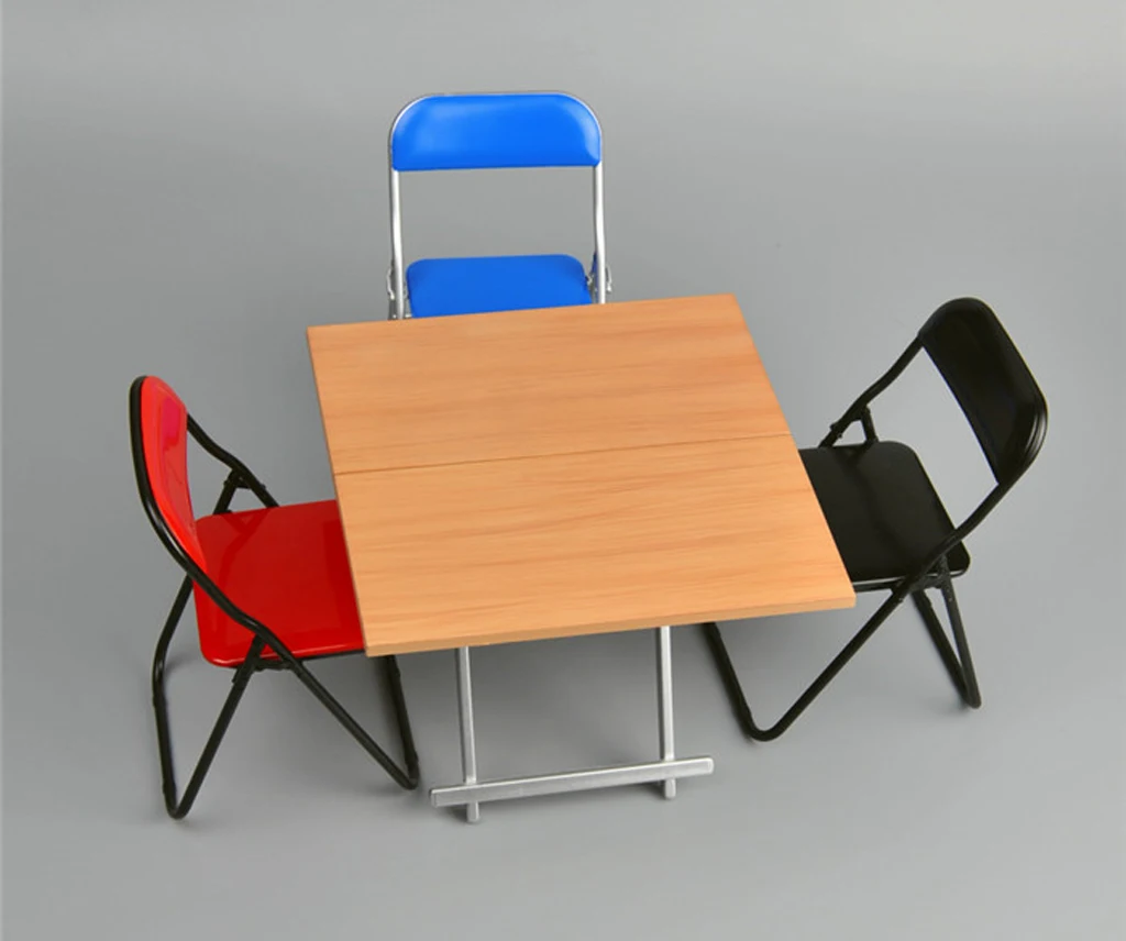 Кукольный домик миниатюрная мебель игрушки 1/6 складной стол стул для солдат