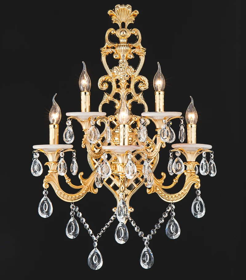 Современные большие настенные светильники с кристаллами 5 шт. для спальни