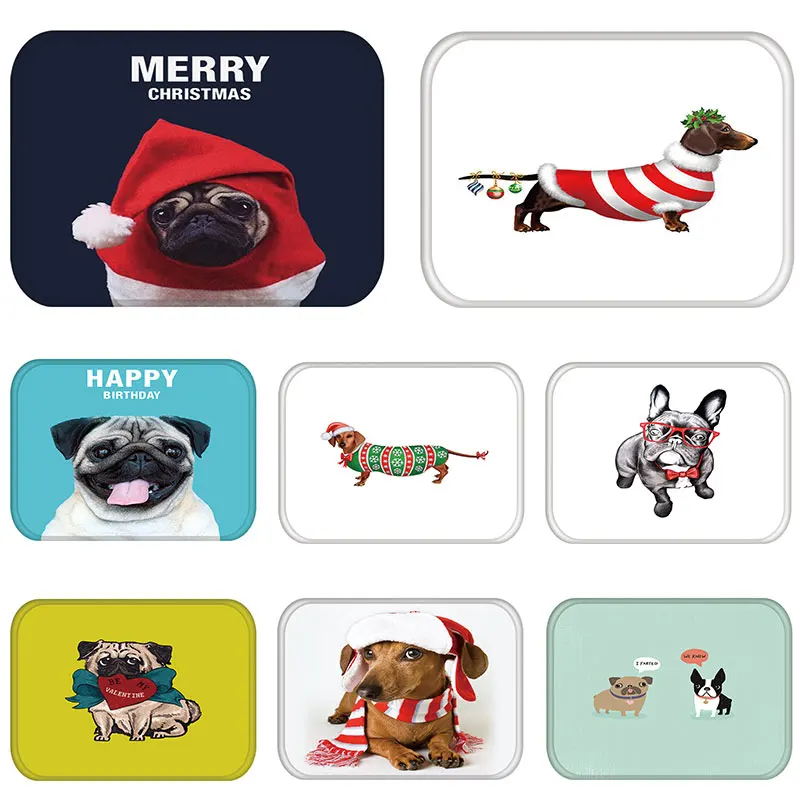 Коврики для входной двери забавный коврик собаки французского бульдога кухни