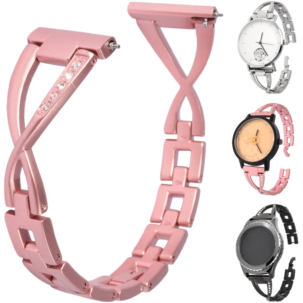 20 мм смарт-браслет с металлическими Бриллиантами Браслет фитнес-ремень для Moto 360