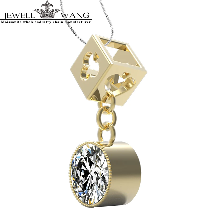 Jewelwang Moissanite подвески для женщин сертифицированный цвет De/LC 0.3ct роскошная фантазия