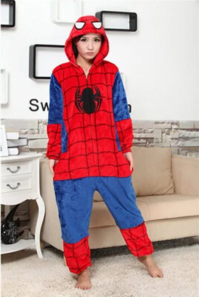 Пижама Человек паук комбинезоны карнавальный костюм толстовка с капюшоном