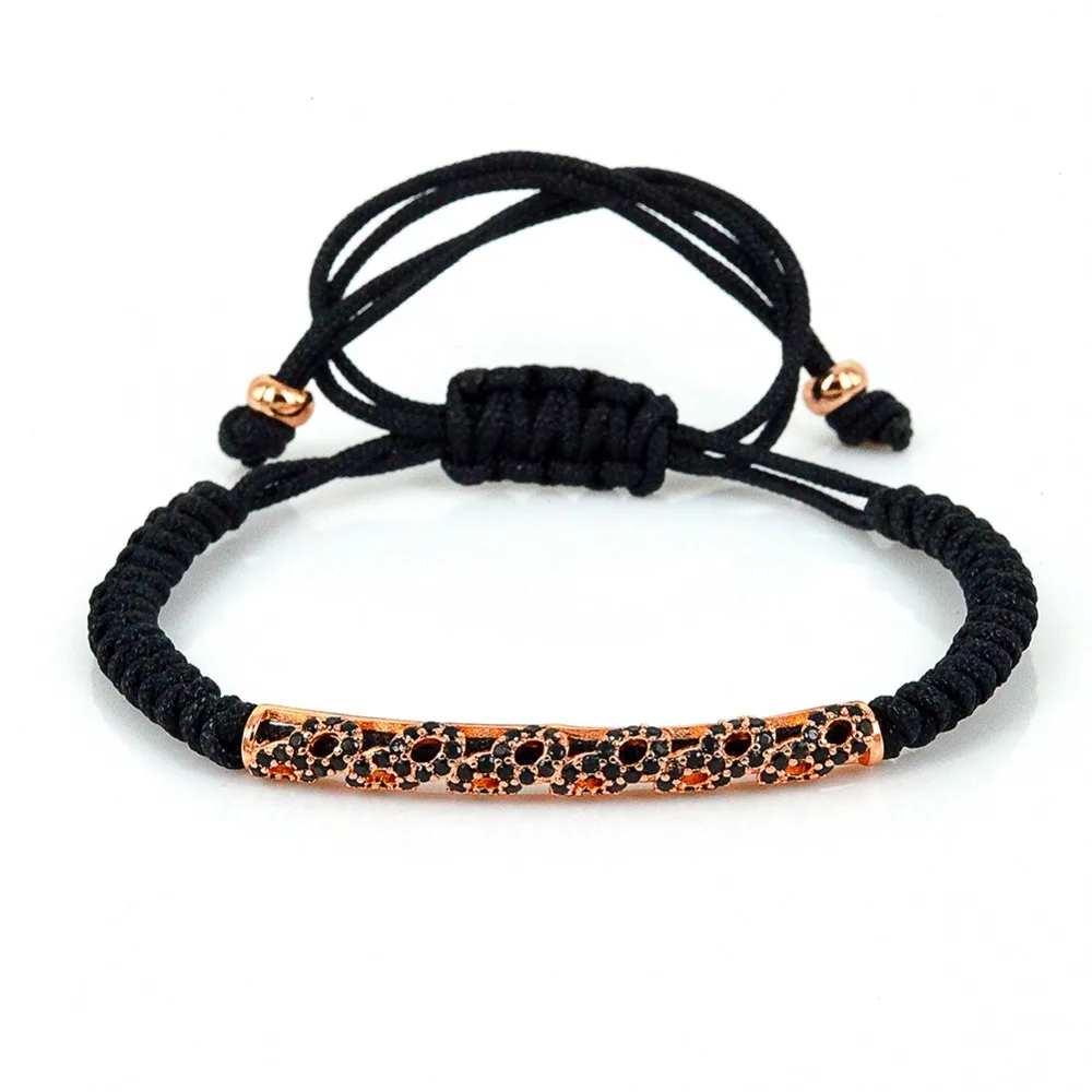 Браслет-макраме с цирконом 24 к | Украшения и аксессуары