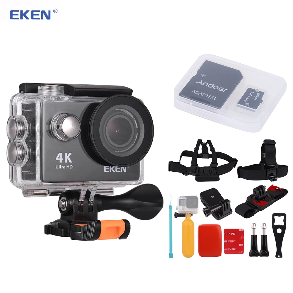 Оригинальная Экшн-камера Eken H9 H9R, Ультра HD, 4 K, Экшн-камера, 30 м, водонепроницаемая, 2,0 'экран, 1080 p, Спортивная камера, экстремальная камера