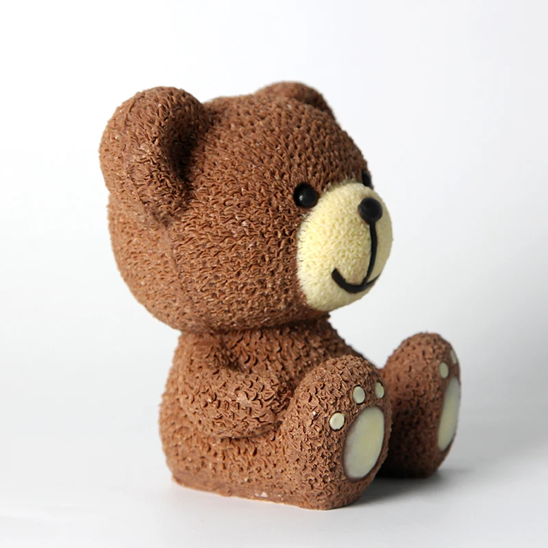 Силиконовая форма 3D Медведь для мусса торта мороженого шоколада гелато мыло
