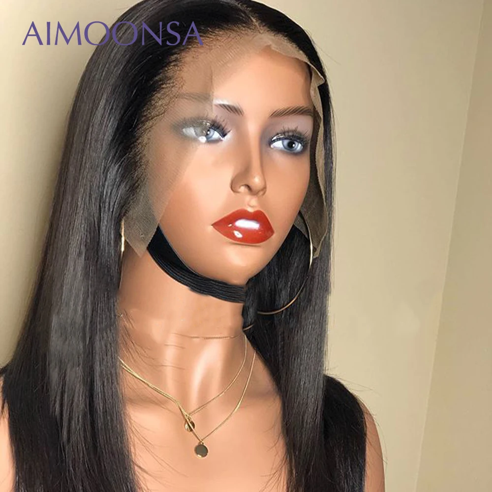 Прозрачное кружево парики прямые волосы 360 синтетический фронтальный парик