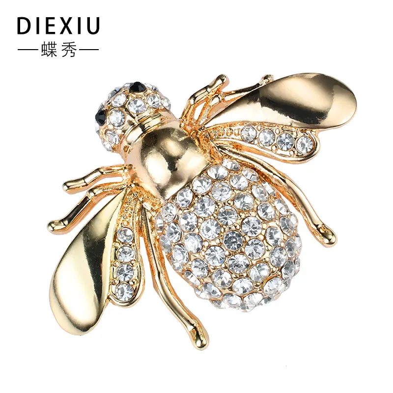 Новая Корейская версия популярной броши в виде пчелы с кристаллами из зеленого