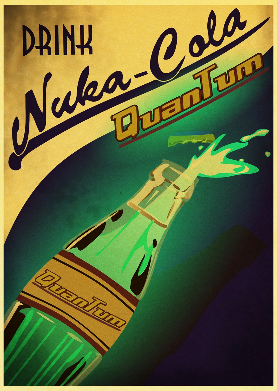 E052 Fallout 234 Nuka Cola винтажный бумажный плакат настенная живопись украшение дома 42X30 см 30X21 см - Цвет: E052