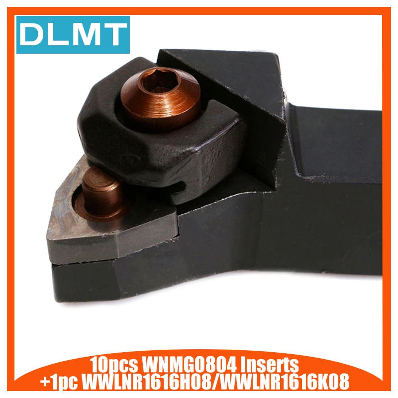 10 шт. WNMG0804 вставки + 1 гаечный ключ WWLNR1616H08/WWLNR1616K08 токарный станок инструмент
