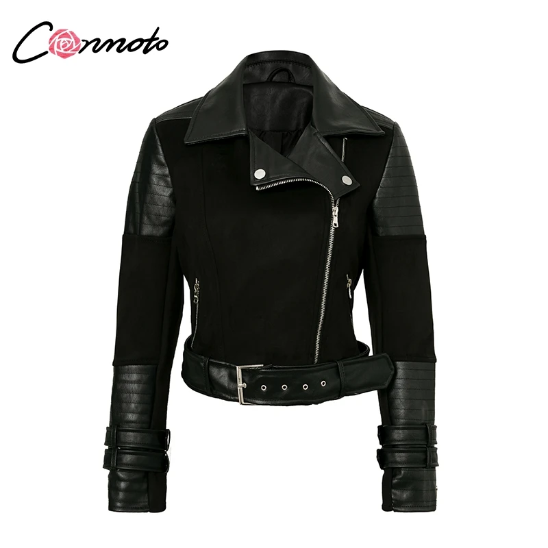 Куртка Conmoto из искусственной и замшевой кожи на молнии женская зимняя куртка с