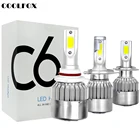 Комплект автомобильных светодиодных ламп COOLFOX, лампы для головных фонарей C6 H4 светодиодный H7 H8 H11 H13 H1 H3 H27 880 9007 9006 9005 9004 HB2 HB3 HB4, 12 Светодиодный