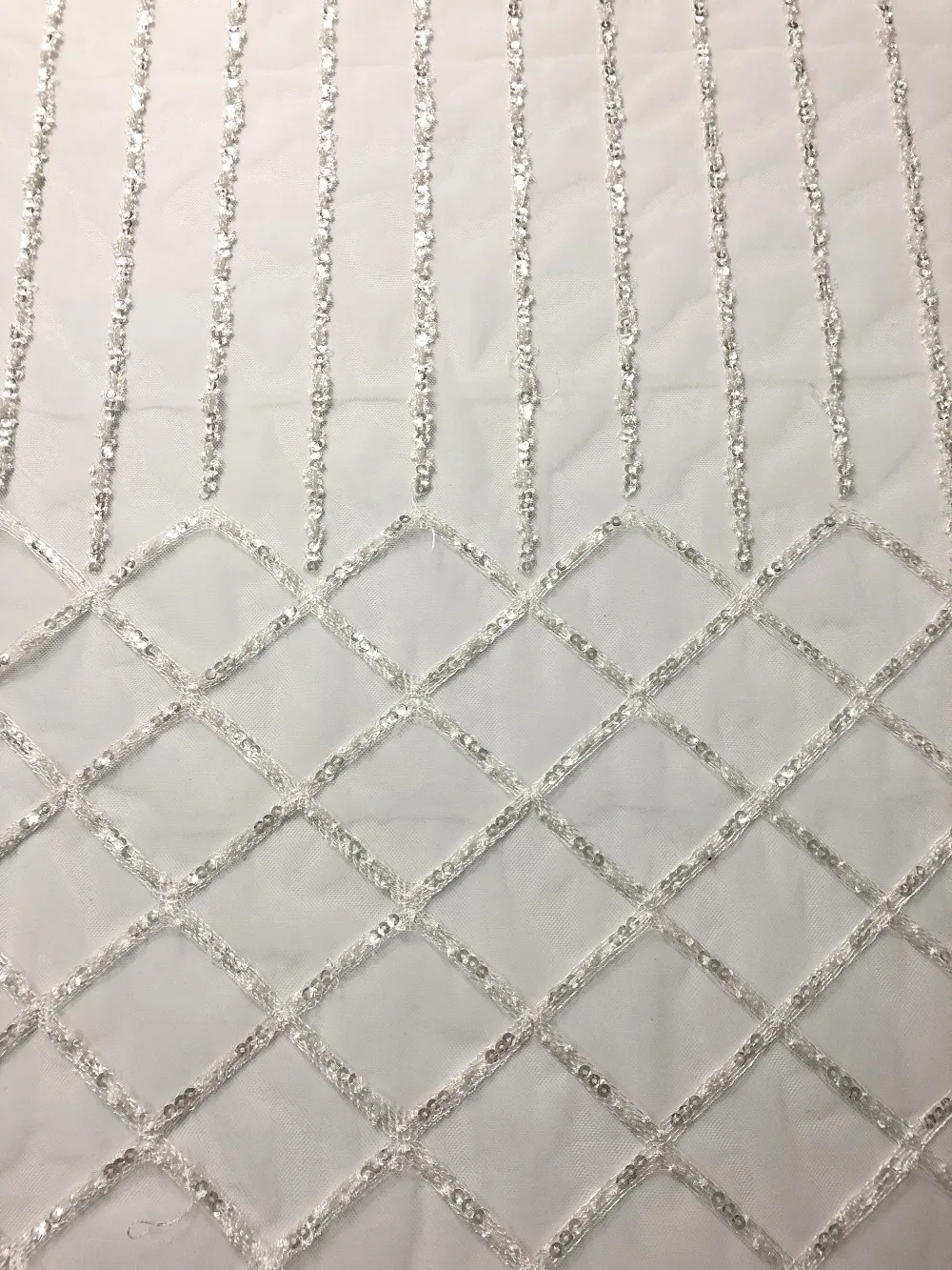 Новая простая бисерная ткань/Элегантное Свадебное кружево/Роскошная