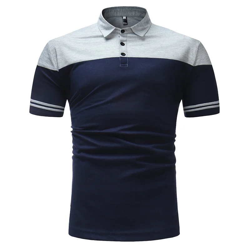 Брендовая мужская рубашка поло высокое качество мужские s Slim Fit короткий рукав рубашки поло мужские Летние Повседневные Дышащие поло Para Hombre XXL - Цвет: Light Gray