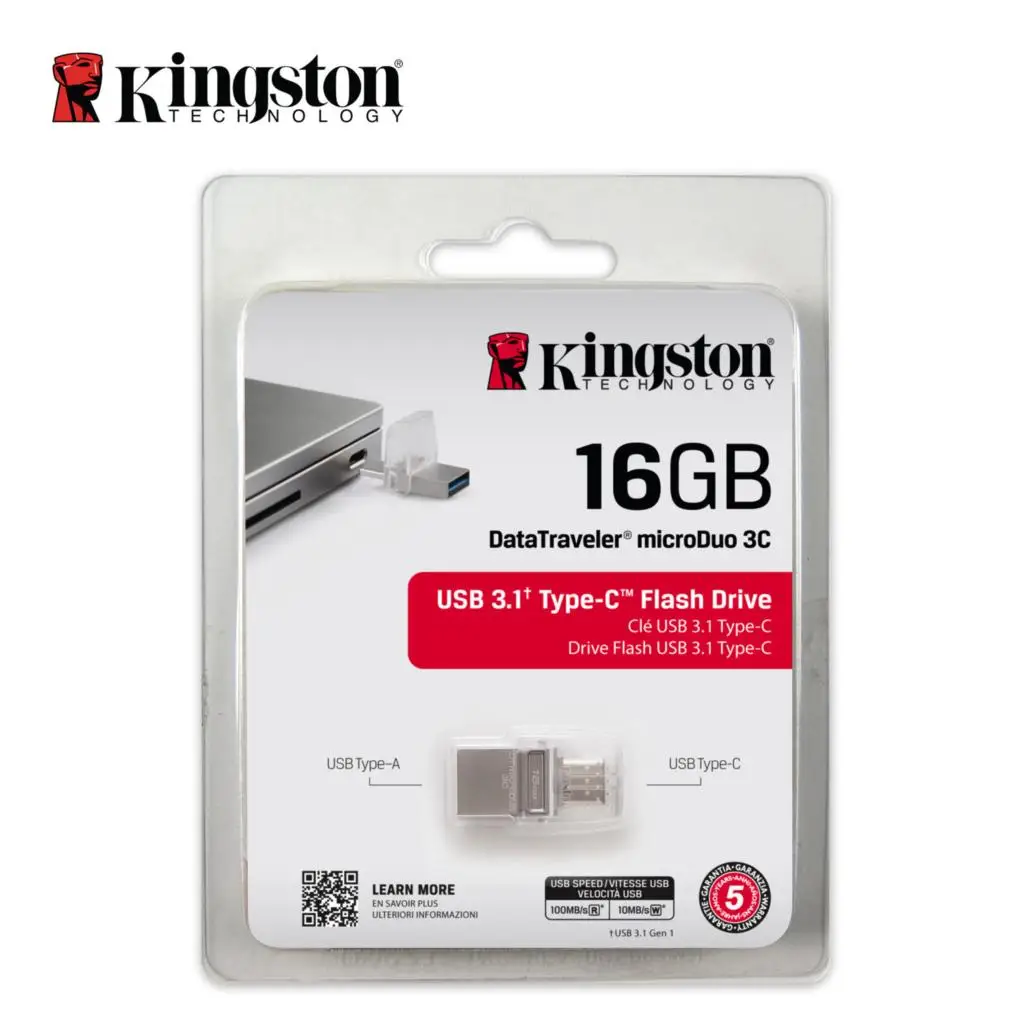 Usb флеш накопитель Kingston OTG Type C 3 1 дюйма USB 0 32/64/128 ГБ|pen drive 3.1|kingston otgusb 3.0 16gb |