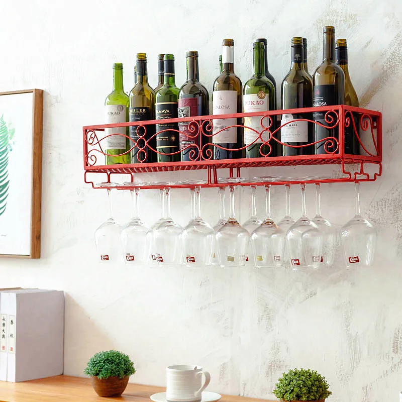 Настенная винная полка органайзер подвесной держатель для бутылок хранения