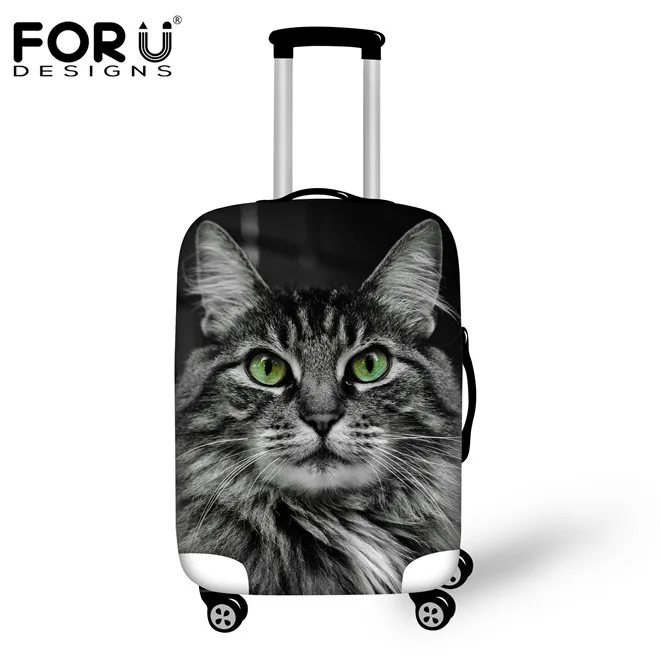 H414 FORUDESIGNS/защитный чехол для багажа с милым котом для 18-30 дюймов, эластичный чехол для путешествий, сумка-переноска, водонепроницаемый чехол, защита от пыли - Цвет: H414