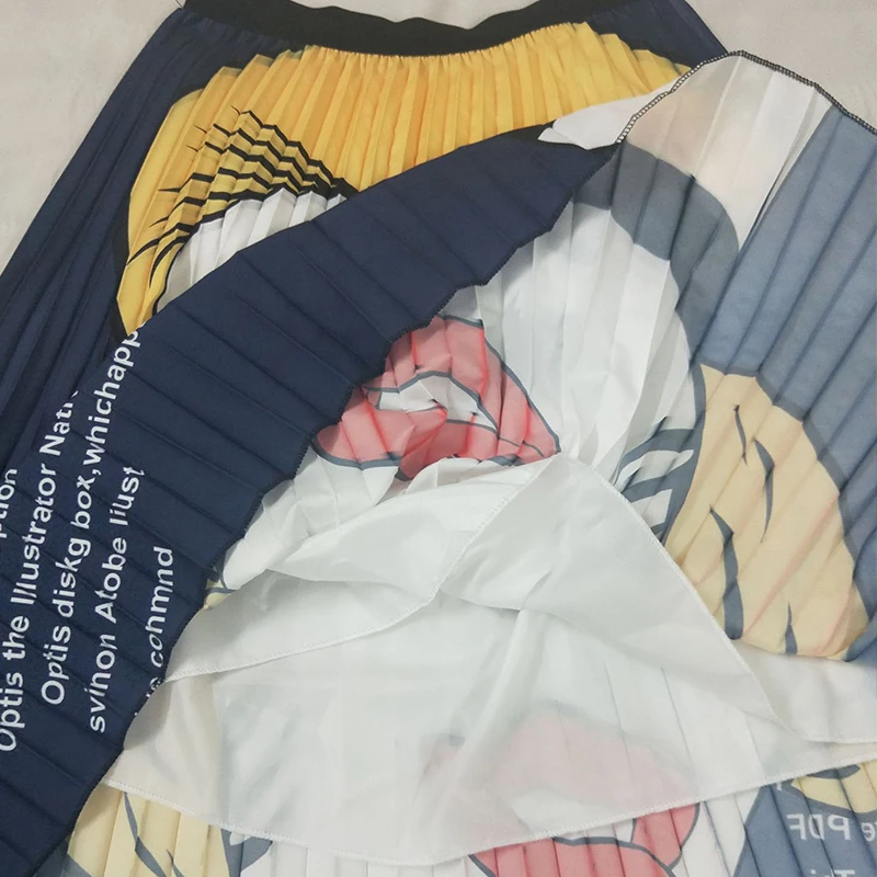 Длинная юбка миди трапециевидной формы с высокой талией Женская плиссированная