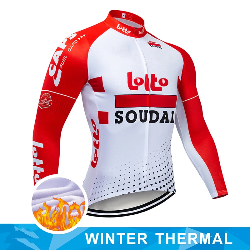 winter jersey LOTTO Pro зимний термо-флисовый комплект длинная велосипедная майка 9D гелевая велосипедная Одежда MTB Ropa Ciclismo - Цвет: winter jersey