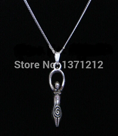 Винтажное старинное серебро Мать Земля атлет богиня плодородия Шарм Кулон