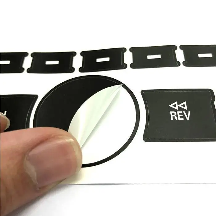 Автомобильные аудио кондиционер управления наклейки для кнопок черный AC