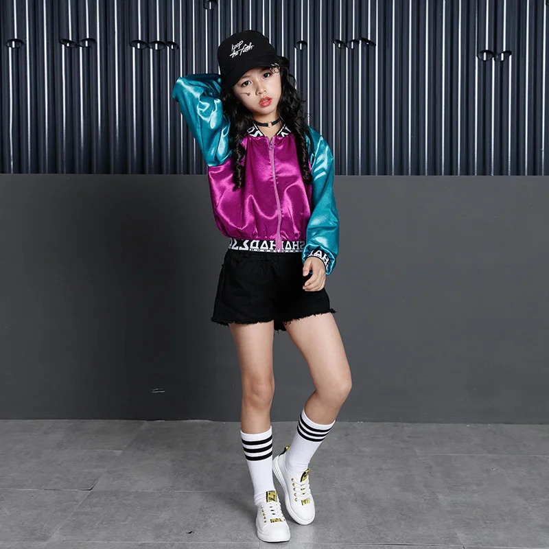 Детские Модные джазовые танцевальные костюмы детские шорты в стиле хип-хоп для