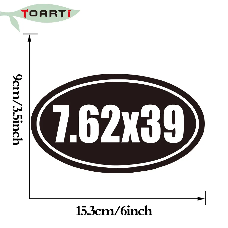 Виниловые наклейки 7 62x39 на окна автомобиля для стенок бампера пистолетов