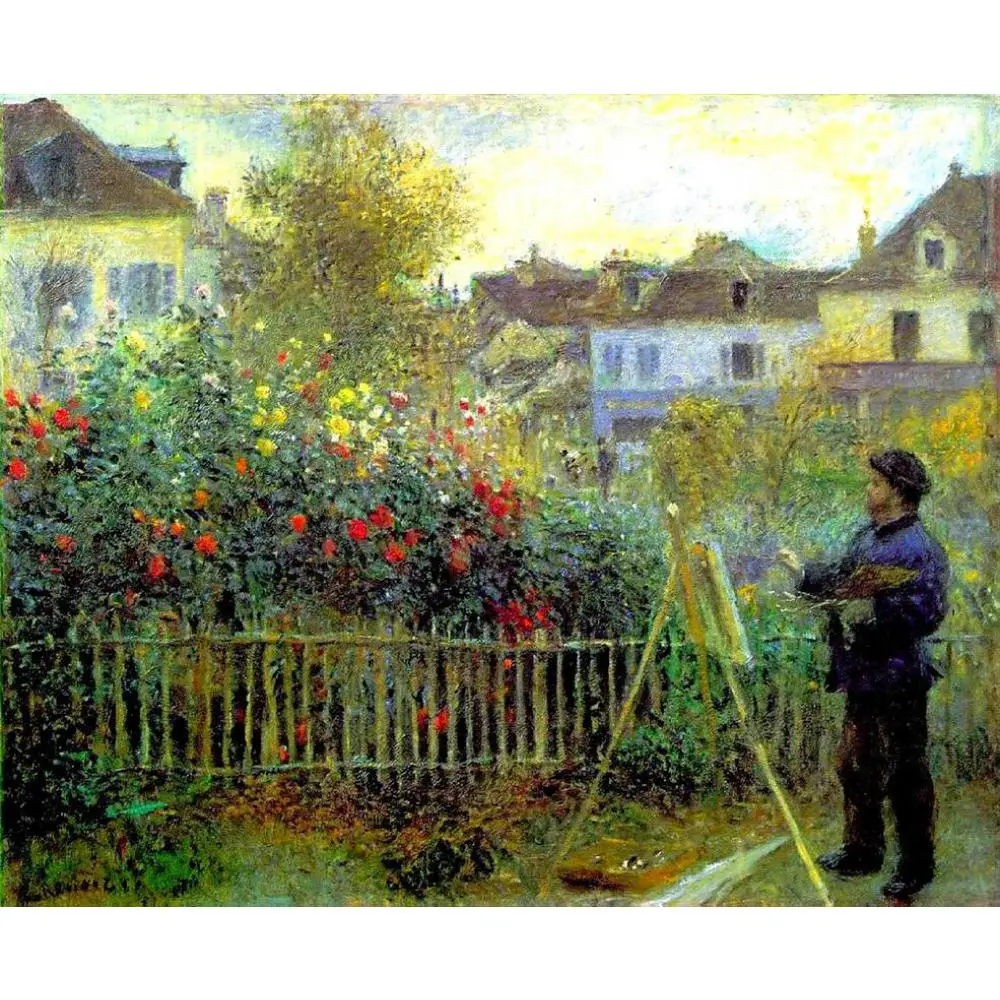 Картина Monet в своем саду Argenteuil of Claude художественные картины маслом Репродукция