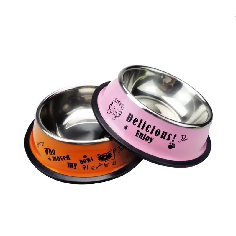 Миски для кормушки из нержавеющей стали собак щенков кошек кормушка домашних