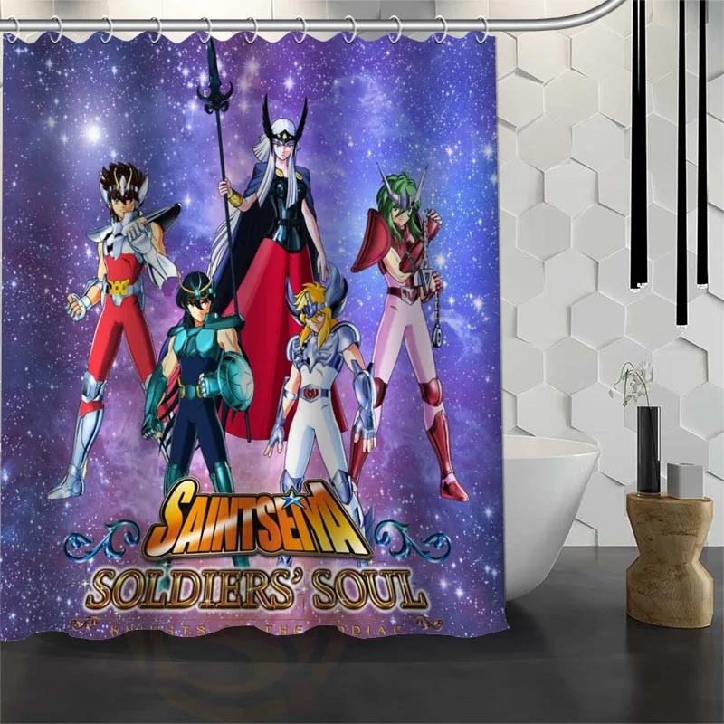 Водонепроницаемая занавеска для душа Saint Seiya ванной из полиэстера 165x180см 180x200см P