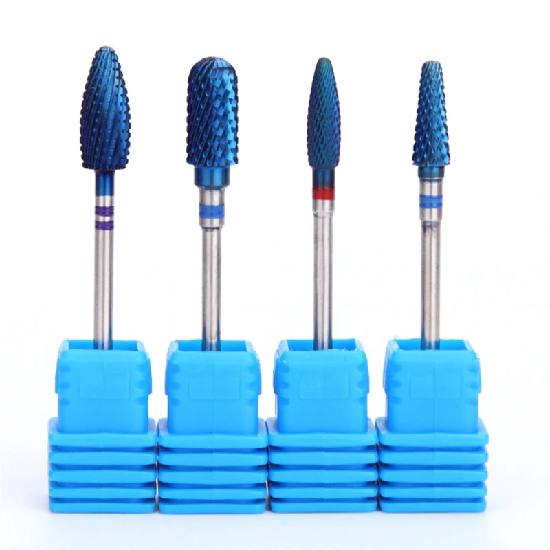 1 шт. вольфрамовые твердосплавные нано-покрытия синие фрезы для ногтей