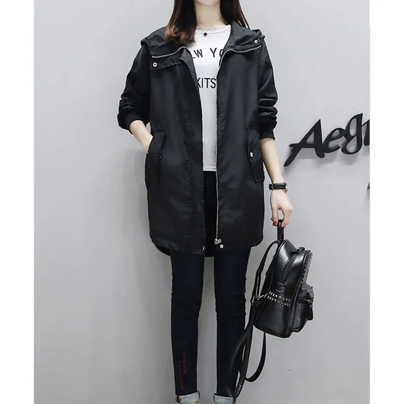 Тренч новинка 2020 Весенняя ветровка пальто для женщин большой размер свободное