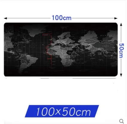 Резиновый коврик для мыши WESAPPA 100X 50/90x40 см с картой мира большой настольные