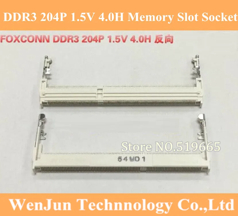 

Foxconn DDR3 204P 1.5V 4.0H Connectors Desktop Memory Slot Sockets 204PIN Reverse