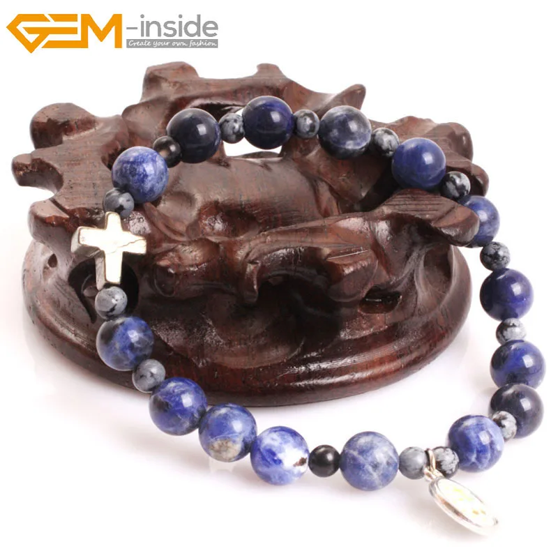 Браслет для мужчин и женщин с драгоценными камнями внутри натуральные