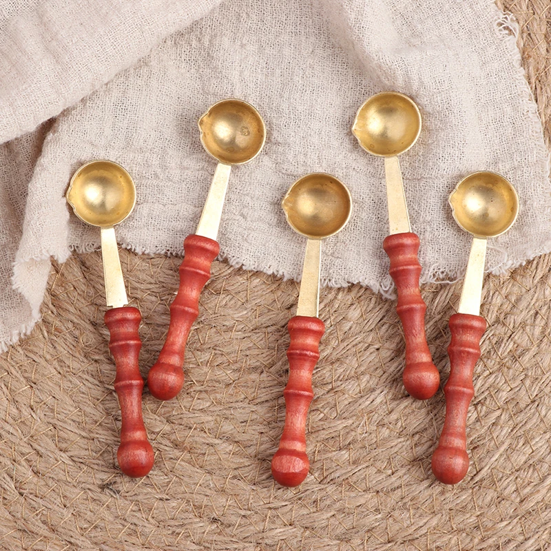 

DIY Wax Spoon For Wax Melted Dissolve Seal Stamp Envelope Letter Craft Handle Spoon Kitchen Toys for Child Kids