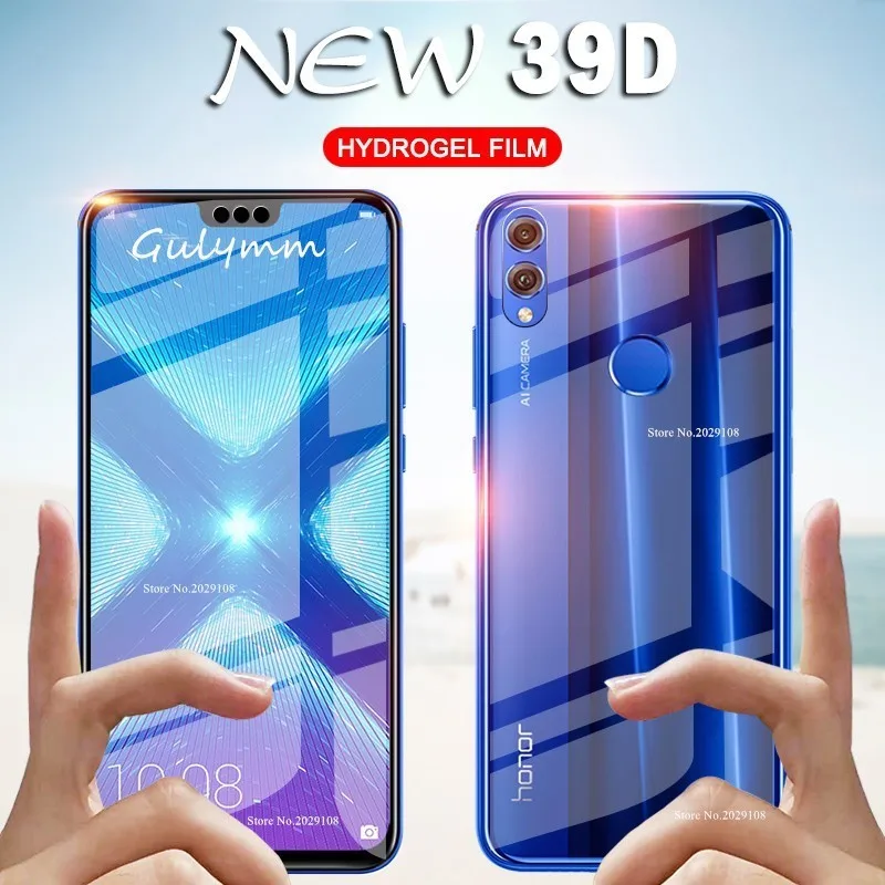 39D Передняя и задняя Гидрогелевая пленка для Huawei P40 P30 Lite Pro Защита экрана Honor 20 30 S X10