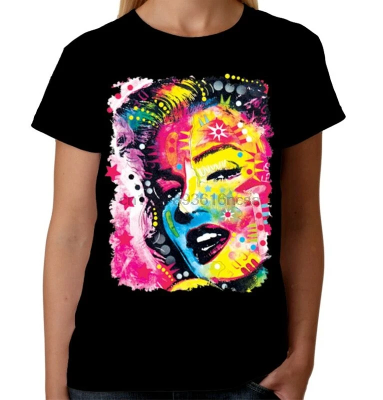 Велоците дамы психоделический Мэрилин Монро футболка фильм Звезда идол милый