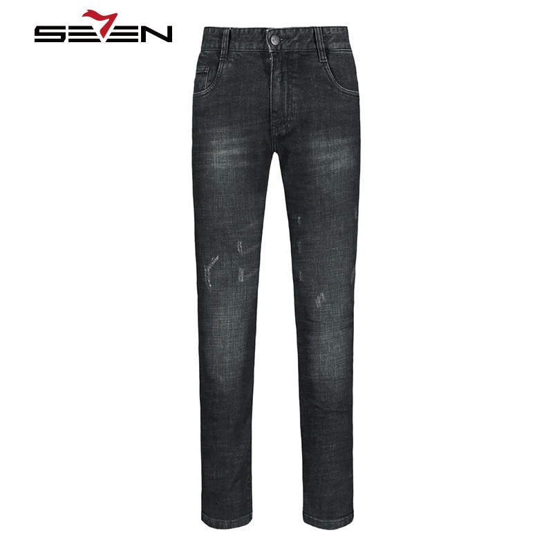 Seven7 брендовые черные джинсы для Для мужчин Классические Зауженные брюки мужской моды Повседневное прямые