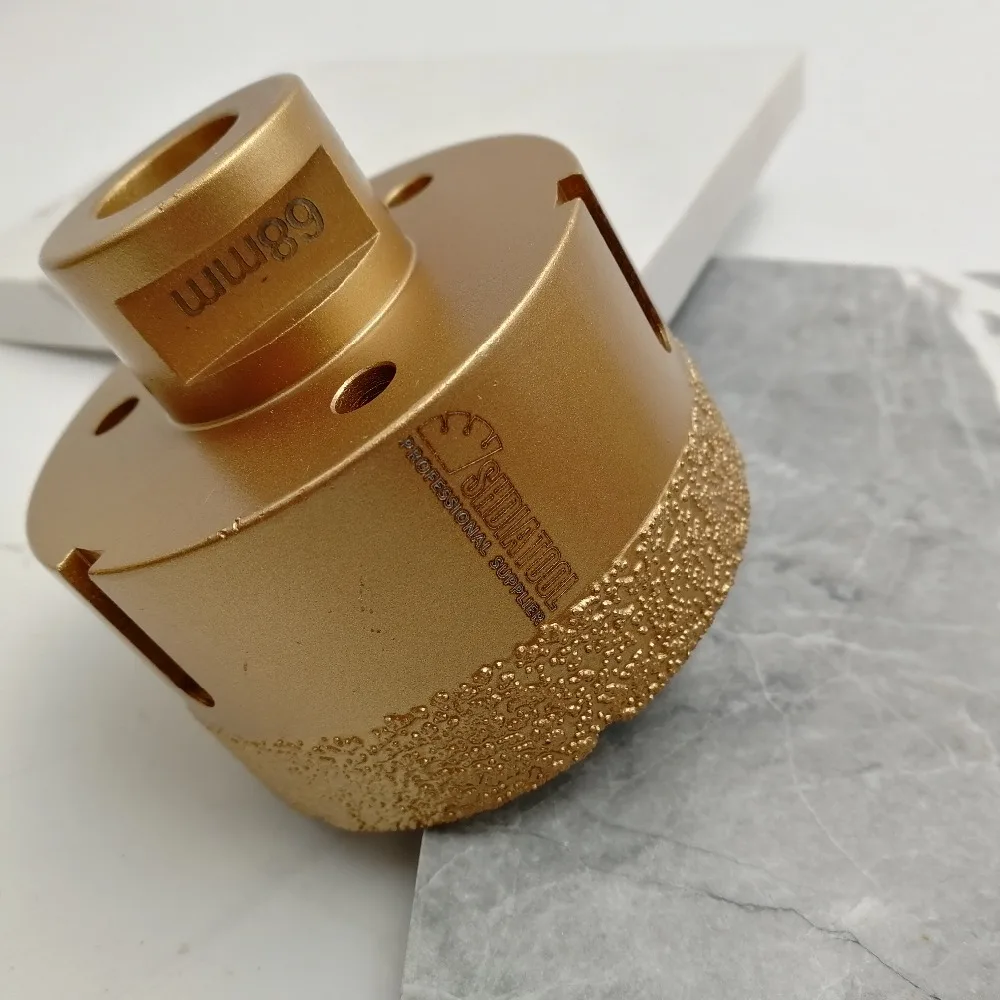 SHDIATOOL 1 pc 68 мм M14 ВАКУУМНОЙ ПАЙКИ Diamond бурении немного алмазов отверстия сверлом видел Гранит Мрамор Керамика сверло